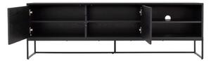 Crna TV komoda u dekoru jasena Tenzo Lipp, širina 176 cm