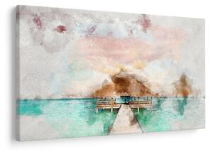 Slika - Maldivi, lesen pomol (90x60 cm)