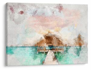 Slika - Maldivi, lesen pomol (70x50 cm)