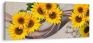Slika - Svetleči cvetovi sončnic (120x50 cm)