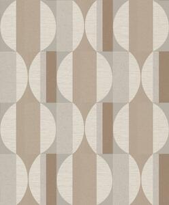 Smeđe-bež geometrijska flis tapeta za zid, CU3109, Cumaru, Grandeco | Ljepilo besplatno