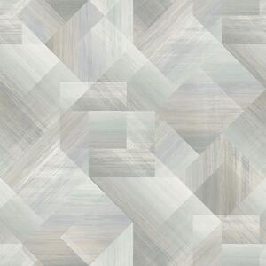 Plavo-siva geometrijska flis tapeta za zid, UR3209, Universe 4, Grandeco | Ljepilo besplatno