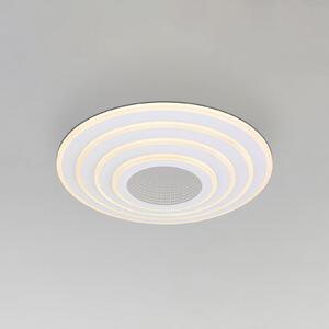 Globo Jocelyn Smart LED stropna svjetiljka, bijela, CCT, daljinski upravljač, prigušiva, Bijela, Dnevni boravak/blagovaonica, Metal