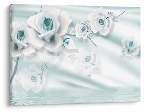 Slika - Turkizni cvetovi vrtnic (70x50 cm)