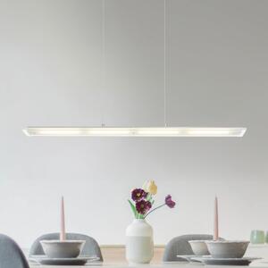 Globo LED viseća svjetiljka Novak, prozirno/nikl, 88 cm, CCT, prigušiva, prigušiva, Providna, Dnevni boravak/blagovaonica, Staklo