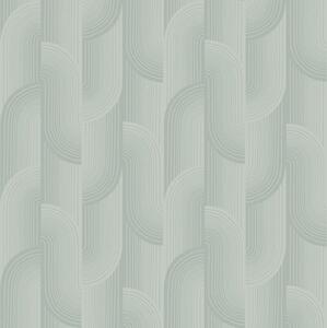 Flis tapeta za zid, zelena, geometrijska, PW3106, Precious Weaves, Grandeco | Ljepilo besplatno