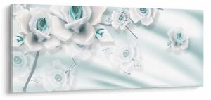 Slika - Turkizni cvetovi vrtnic (120x50 cm)