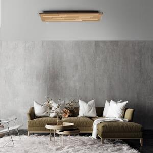 JUST LIGHT. GmbH LED stropna svjetiljka, akustična, 80 x 30 cm, prirodno drvo, metal, Drvo, Dnevni boravak/blagovaonica, Drvo
