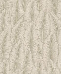 Zeleno-krem flis tapeta s listovima, CU3203, Cumaru, Grandeco | Ljepilo besplatno