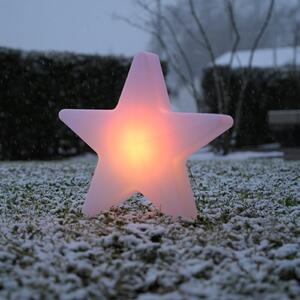 JUST LIGHT. GmbH LED punjiva dekorativna svjetiljka, H 39,5 cm, IP44, bijela, RGBW, prigušiva, Bijela, Dnevni boravak/blagovaonica, Plastika