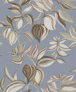 Svijetloplava flis tapeta za zid, biljke, lišće, 26436, Thai, Cristiana Masi by Parato | Ljepilo Gratis