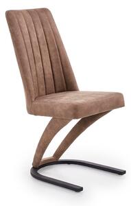 Stolica Houston 490Crna, Smeđa, 98x46x61cm, Eko koža, Metalne, Metal, Laminirani iveral