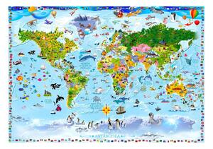 Foto tapeta - World Map for Kids