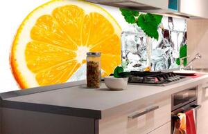 Samoljepljiva fototapeta za kuhinju led s limunom