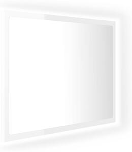 VidaXL LED kupaonsko ogledalo visoki sjaj bijelo 60x8,5x37 cm akrilno