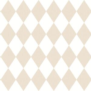 Flis tapeta za zid, bež, bijela, romboidi, 4446, Momi, Parato by Cristiana Masi | Ljepilo Gratis