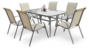 Stol i stolice set Houston 1071 Tkanina, Metal