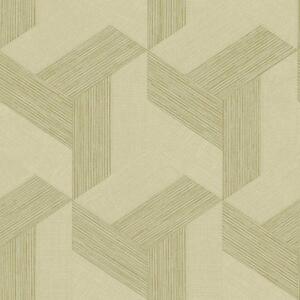 Flis tapeta za zid, geometrijska, bež-zelena, 27505, Sintesi, Cristiana Masi by Parato | Ljepilo Gratis