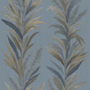 Flis tapeta za zid, plava, lišće, 35906, Ornamenta, Parato by Cristiana Masi | Ljepilo Gratis
