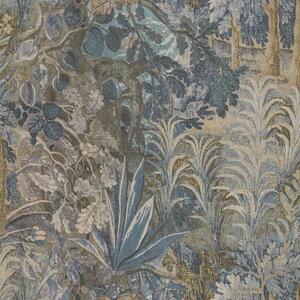 Flis tapeta za zid, plava, siva, biljke, lišće, 5826, Jaipur, Parato by Cristiana Masi | Ljepilo Gratis