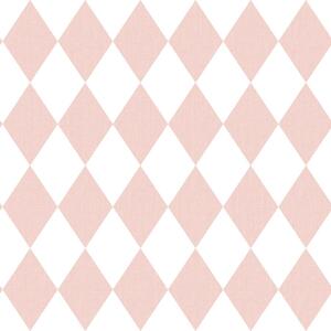 Flis tapeta za zid, ružičasta, bijela, romboidi, 4445, Momi, Parato by Cristiana Masi | Ljepilo Gratis
