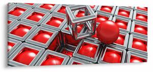 Slika - 3D metalik apstrakcija (120x50 cm)