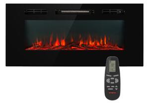 Klarstein Gratera, električni zidni i ugradbeni kamin, 1800 W, LED, 3 boje, timer