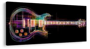 Slika neonska gitara na crnom