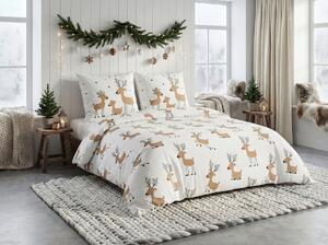 Posteljina od Renforcé pamuka TIMBA DEER bijela Dimenzije posteljine: 80 x 80 cm | 135 x 200 cm