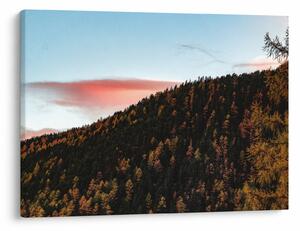 Slika crvenih oblaka iznad brda (70x50 cm)