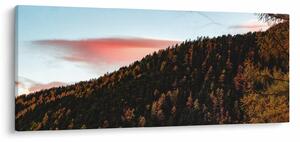 Slika crvenih oblaka iznad brda (120x50 cm)