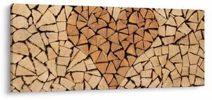 Slika - Srce od drveta (120x50 cm)