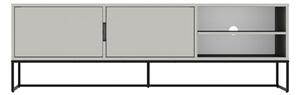 Bijela TV komoda s crnim metalnim nogama Tenzo Lipp, širina 176 cm