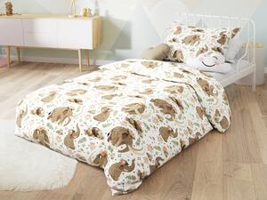 Pamučna posteljina za dječji krevet MAMUT bijela