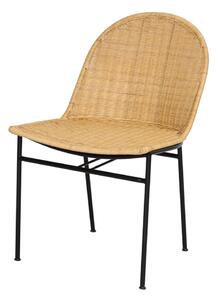Set od 4 blagovaonske stolice Sofia od ratana i crnog stola Marienlis - Bonami Essentials