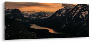 Slika jezera između planina (120x50 cm)