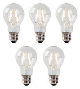 Set od 5 LED žarulja E27 A60 prozirne 2W 180lm 2700K