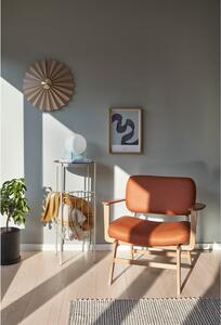 Narančasta fotelja od imitacije kože Hübsch Haze