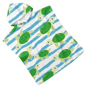 Dječje pončo TURTLES zeleno 60x120 cm