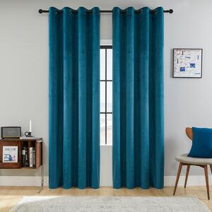 Zavjese u setu Holland Velvet Navy Crystal (2 kom) 140x260