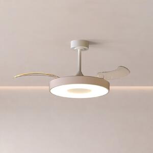 Mantra Iluminación Coin Smart LED stropni ventilator, bež/bijela, DC, tih, CCT, prigušiva, Bež, Dnevni boravak/blagovaonica, Metal