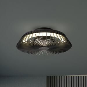 Mantra Iluminación Himalaya Mini LED stropni ventilator, crni, DC, tih, CCT, prigušiva, Crno, Dnevni boravak/blagovaonica, Plastika