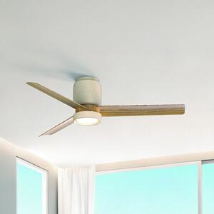 Mantra Iluminación Ceramica M LED stropni ventilator, bijeli, DC, tih, CCT, prigušiva, Bijela, Dnevni boravak/blagovaonica, Metal
