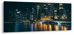 Slika noćnog Singapura (120x50 cm)