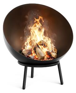 Klarstein Fireball niska vatrena zdjela | Otporna na koroziju | Stabilna | Robusna | 66 cm | Crna