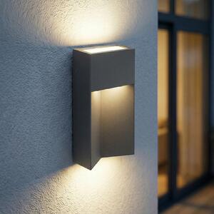 Lucande Kaholo vanjska zidna LED svjetiljka, mat crna, CCT, IP44, Crno, Aluminij