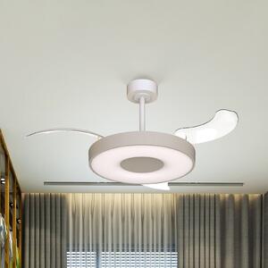 Mantra Iluminación Coin Mini Smart LED stropni ventilator, bež/bijela, DC, tih, prigušiva, Bež, Dnevni boravak/blagovaonica, Metal