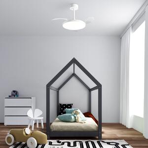 Mantra Iluminación Tanki mini LED stropni ventilator, bijeli, DC, tih, CCT, 106 cm, prigušiva, Bijela, Dnevni boravak/blagovaonica, Metal