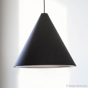 FLOS Viseća lampa s lučicama, kabel od 12 m, konus, prigušiva, Crno, Dnevni boravak/blagovaonica, Aluminij