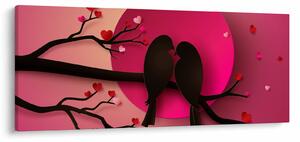 Slika - Zaljubljene ptice (120x50 cm)